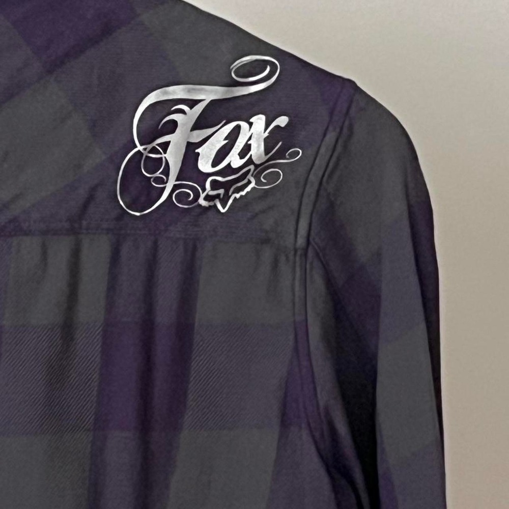 Fox Racing Purple Plaid Button-Up Size M - Picture 6 of 7